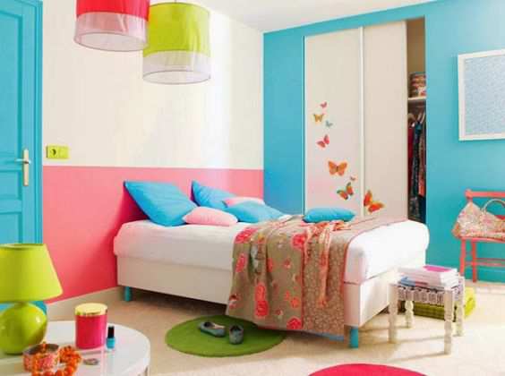 Kamar Tidur Anak Perempuan Minimalis Warna Biru