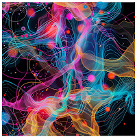 an abstract swirl of colours