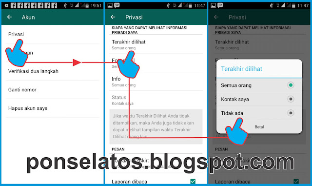 Cara Menyembunyikan Last Seen WhatsApp