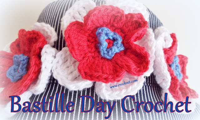 how to crochet, free crochet patterns, flowers, neck scarf, headband, hatband,