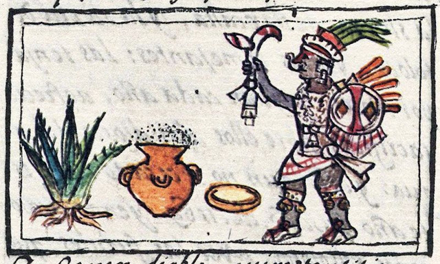 Графически пульке изображали жители Мезоамерики в кувшинах и тыквах с пеной на ободке, а иногда и с лунным символом.