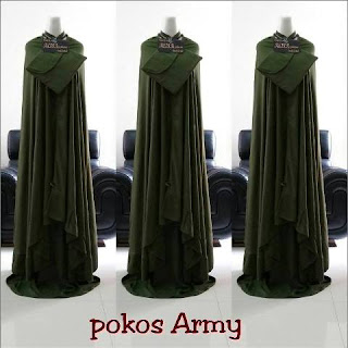 Mukena Polos Hijau Army