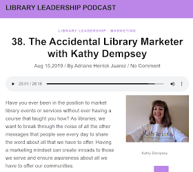 screenshot of Dempsey's episode of the Library Leadership Podcast