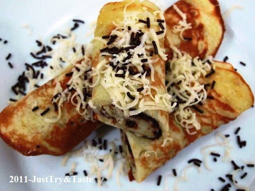 Resep Crepe Pisang Isi Coklat & Keju  Just Try & Taste