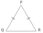 Segitiga PQR, dengan PQ=PR, gambar soal pengetahuan kuantitatif TPS UTBK 2019
