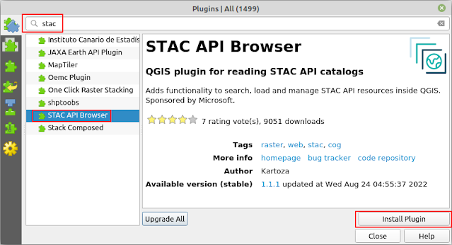 STAC API Browser Plugin Installation