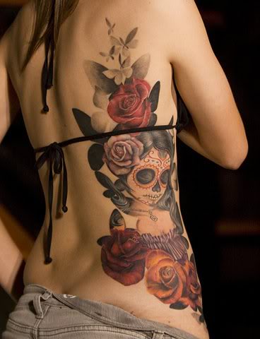 tattoo girl body side