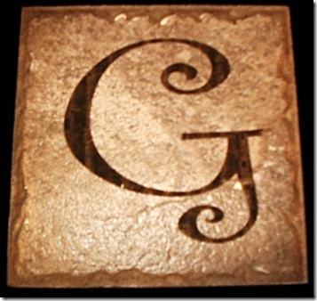 Monogram coaster