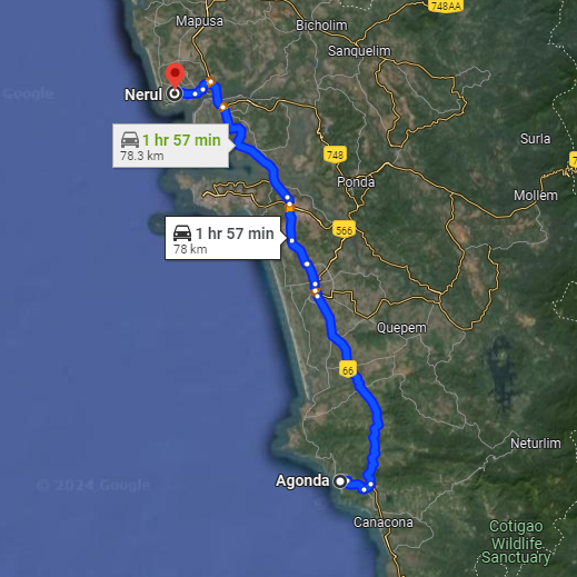 Agonda to Nerul