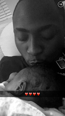 Davido spends time with his daughter, shares cute photo 