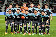 REAL CLUB CELTA DE VIGO - Vigo, Pontevedra, España - Temporada 2013-14 - Santi Mina, Augusto Fernández, Yoel, Fontás, Cabral y Aurtenetxe; Orellana, Jonny, Hugo Mallo, Krohn-Dehli y Rafinha - ELCHE C. F. 1 (Carles Gil) REAL CLUB CELTA DE VIGO 0 - 01/03/2014 - Liga de 1ª División, jornada 26 - Elche, Alicante, estadio Martínez Valero