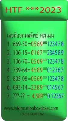 THAI LOTTERY HTF 2022