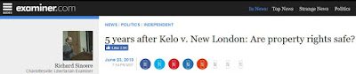 Rick Sincere kelo new london examiner.com property rights scotus