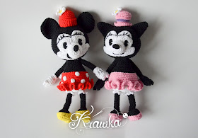 Krawka: Vintage Minnie Mouse crochet pattern by Krawka, Ortensia, Oswald Lucky rabbit, Mickey Mouse, old school disney