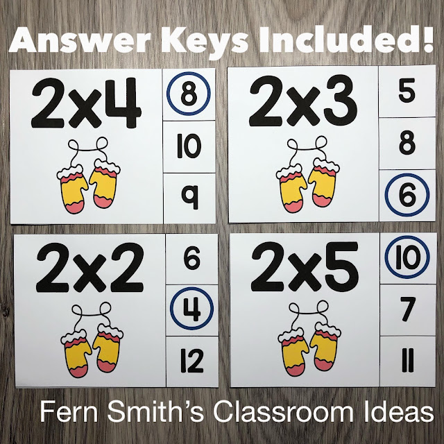 Click Here to Download These Winter Multiplication Clip Cards For Your Students Today!