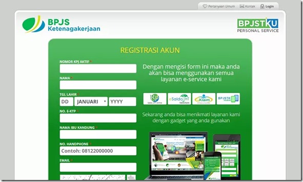 Registrasi akun
