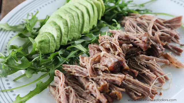 Pulled pork con aguacate