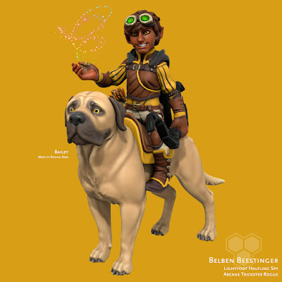 belben and barley - arcane trickster and mastiff mount