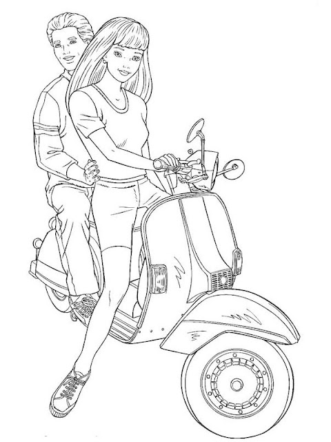 Best bike girl coloring pages