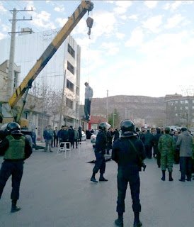 Public hanging in Ilam, Iran, on December 22, 2016