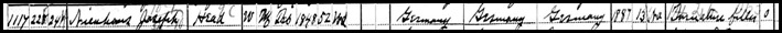1900 census Jos. Niehaus, fuller