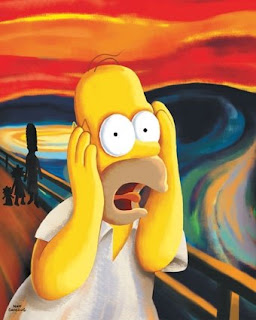 Homer Simpson in Edvard Munch's The Scream