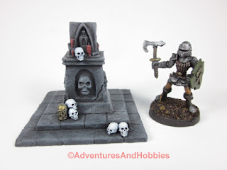 Evil shrine for 25-28mm scale table top war games - front view.
