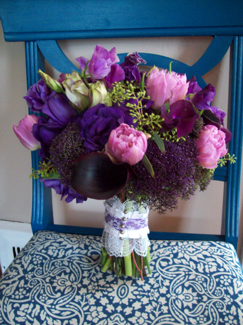 Pea had a great time designing these bright spring bouquets for a Botanical 
