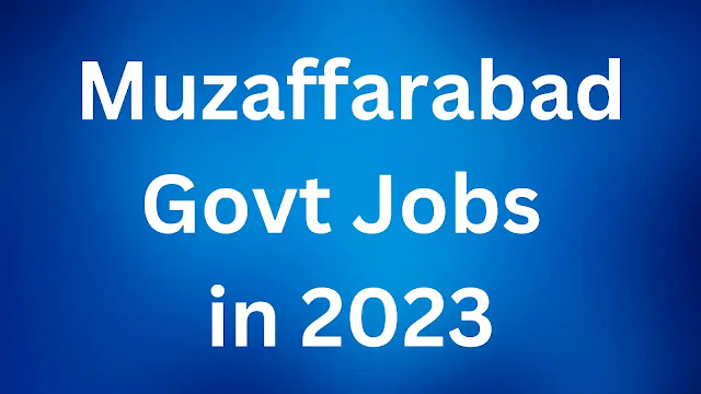 State Disaster Management Authority Govt AJK jobs Muzaffarabad in 2023