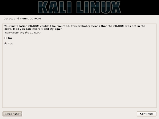  Mengatasi Detect and Mount CD-ROM saat Instalasi Kali Linux
