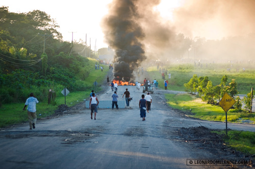 Cane Farmers Protest in front of Belize Sugar Industries, Orange Walk Town, Belize
