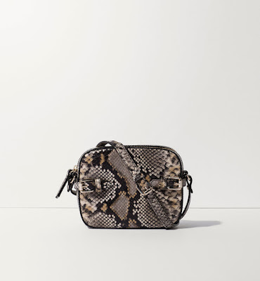 Massimo dutti snakeskin effect messenger bag