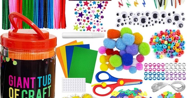 Save 50% on Mega Kids Crafts and Art Supplies Jar Kit!