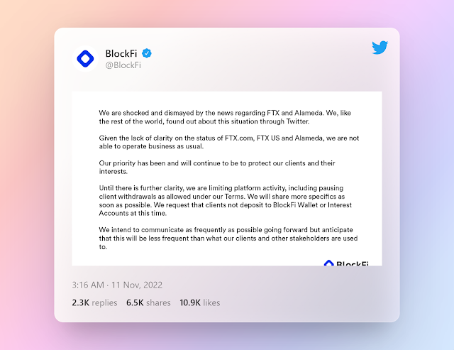 BlockFi freezes withdrawals