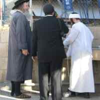 Members of the Sanhedrin ascend the temple mount