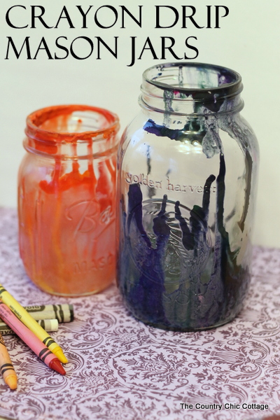 crayon+drip+mason+jars