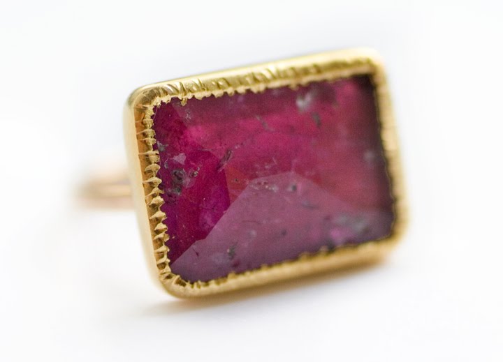 Watermelon Tourmaline Slice. Bright Red Tourmaline