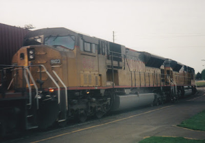 Union Pacific SD9043AC #8103 in Vancouver, Washington on April 26, 1998