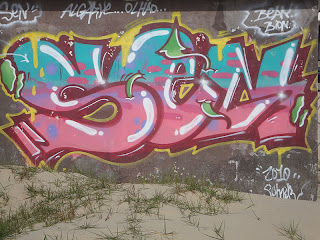 Seal Wall Graffiti photo - Figueira da Foz Beach - Portugal