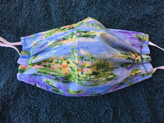 Monet lily pad design face mask