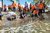 Rayakan Ulang Tahun Ke-51 Basarnas Manado Tanam Ratusan Mangrove di Likupang Timur