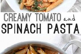 Creamy Tomato and Spinach Pasta