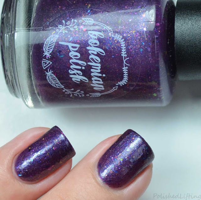 purple flakie nail polish