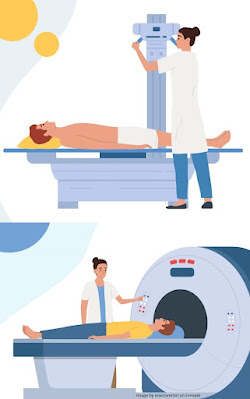 Vektorgrafik mit Röntgen und MRT