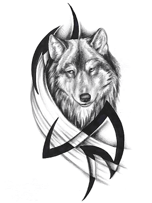 Wolf Tribal Tattoos Designs 03