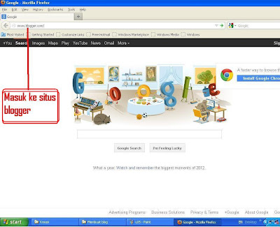 masuk ke blogger