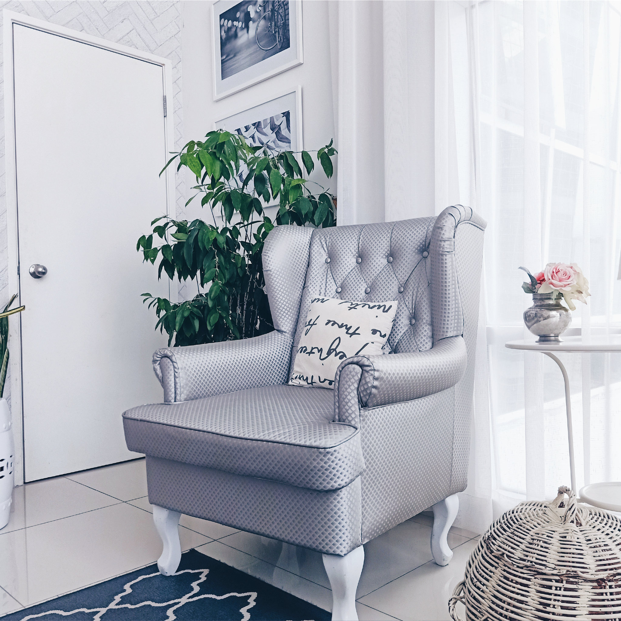 airbnb chair white interior