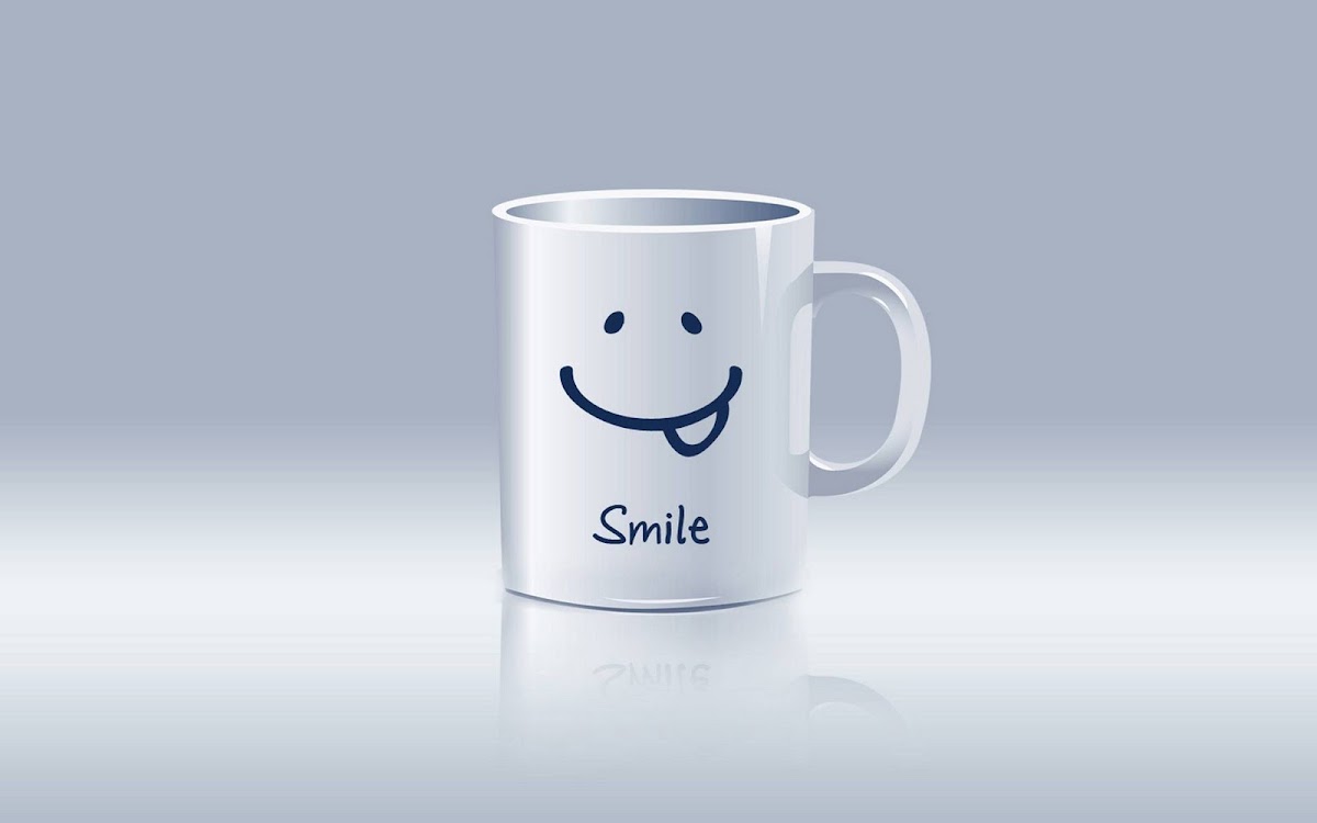 Smile Tea Cup Widescreen Wallpaper