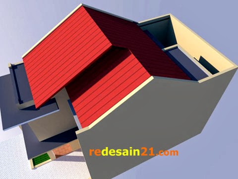 Gambar Desain  Rumah  Sederhana 2 lantai Luas Bangunan  90 M2 