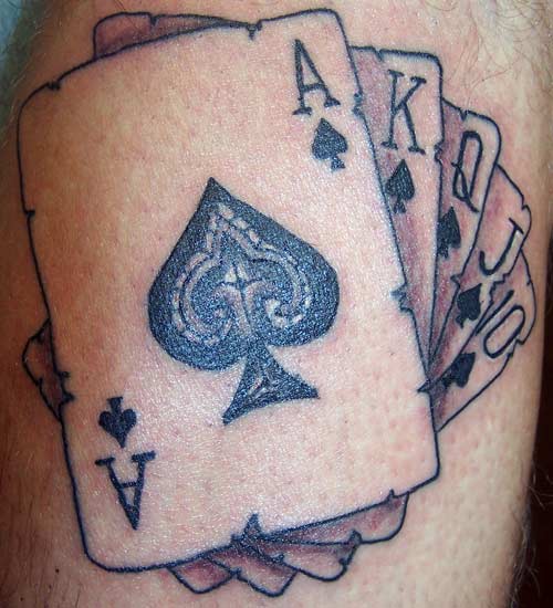Tattoo girl design: Blackjack tattoo, cool andy cards 